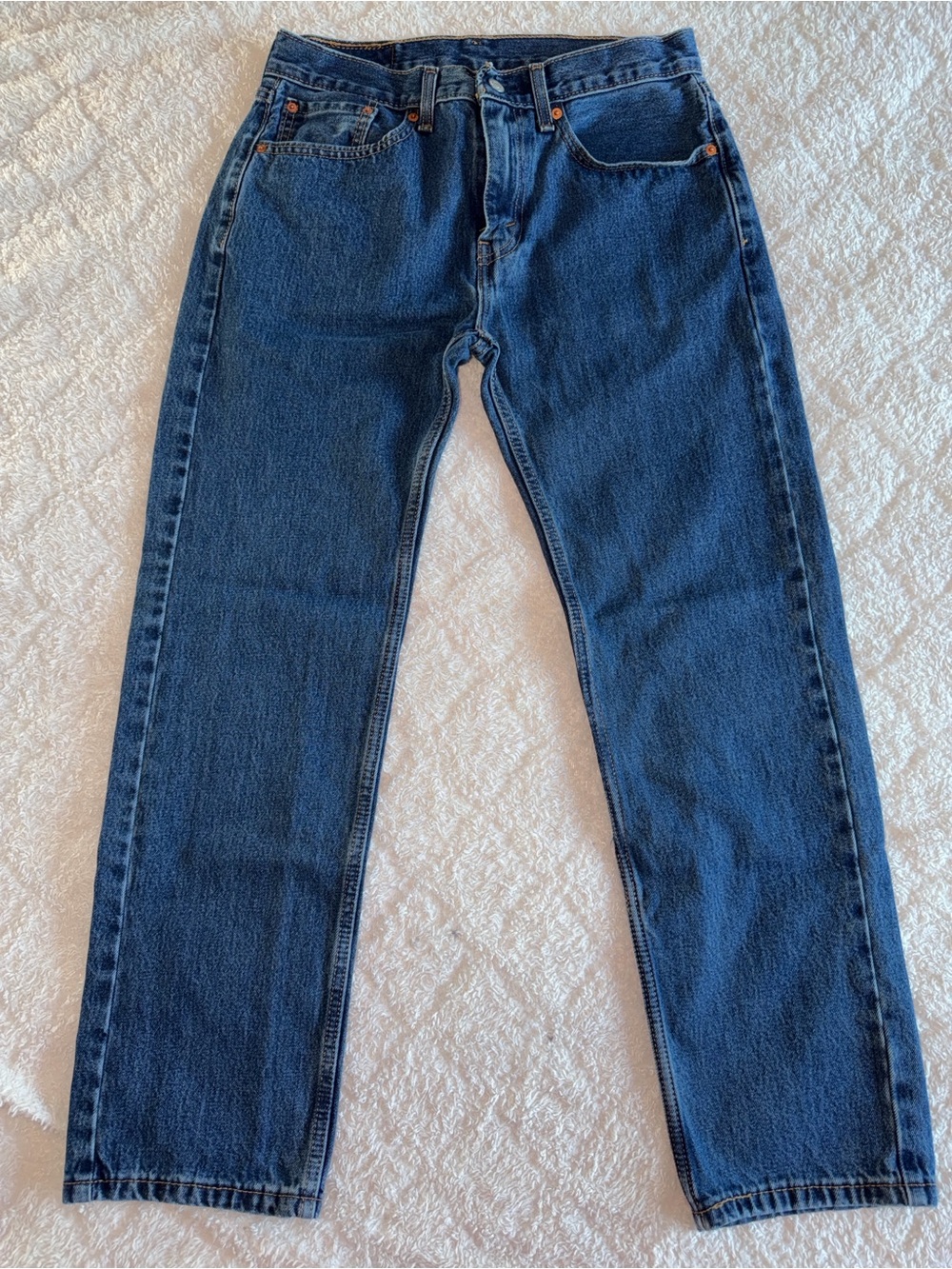 Levi's Men's Straight Jeans in Dark Blue Denim